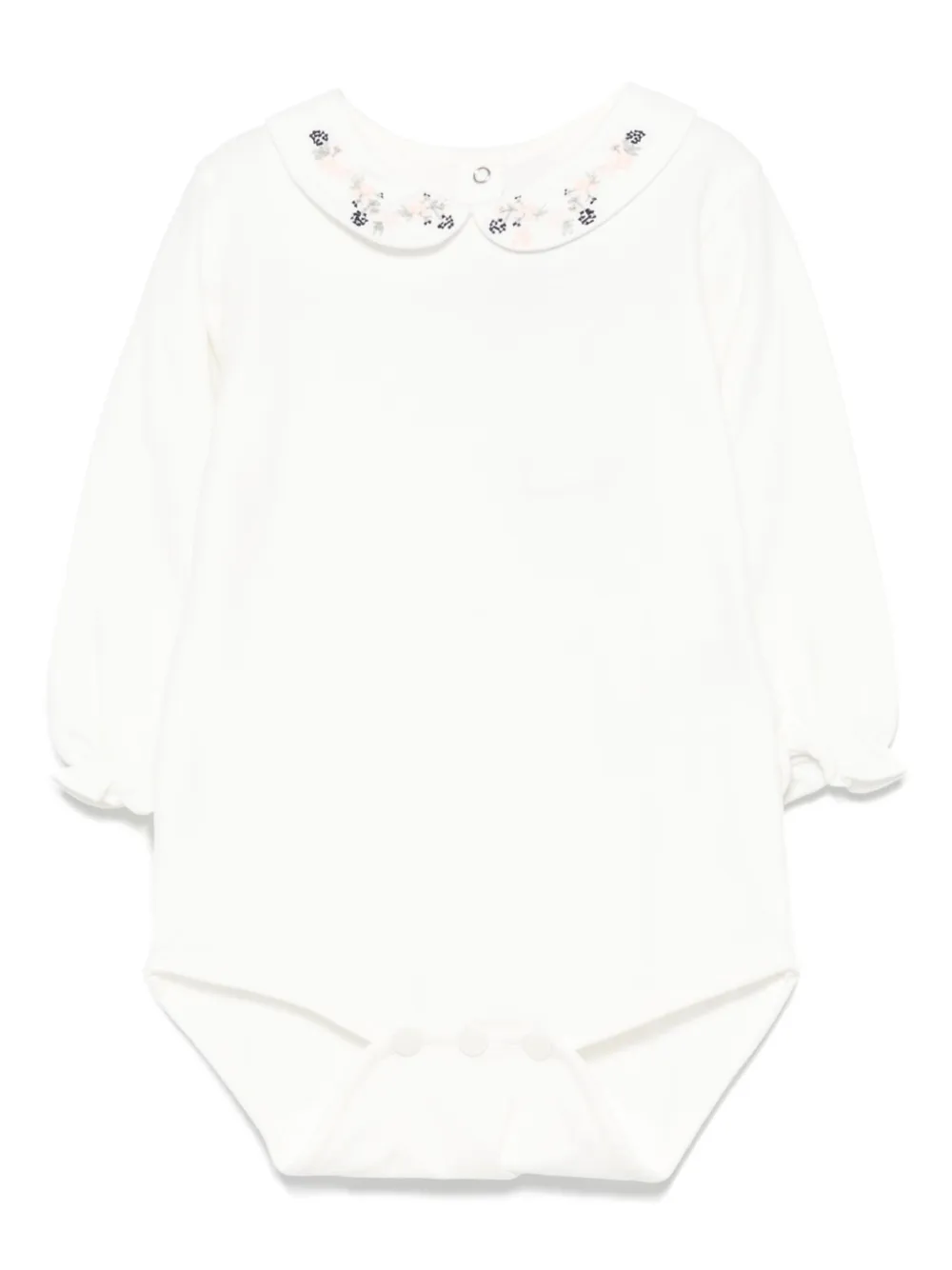 Tartine Et Chocolat flowery-embrodery body - White