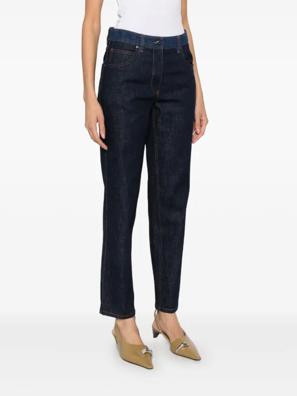 FENDI two tone Jeans Blue FARFETCH IE