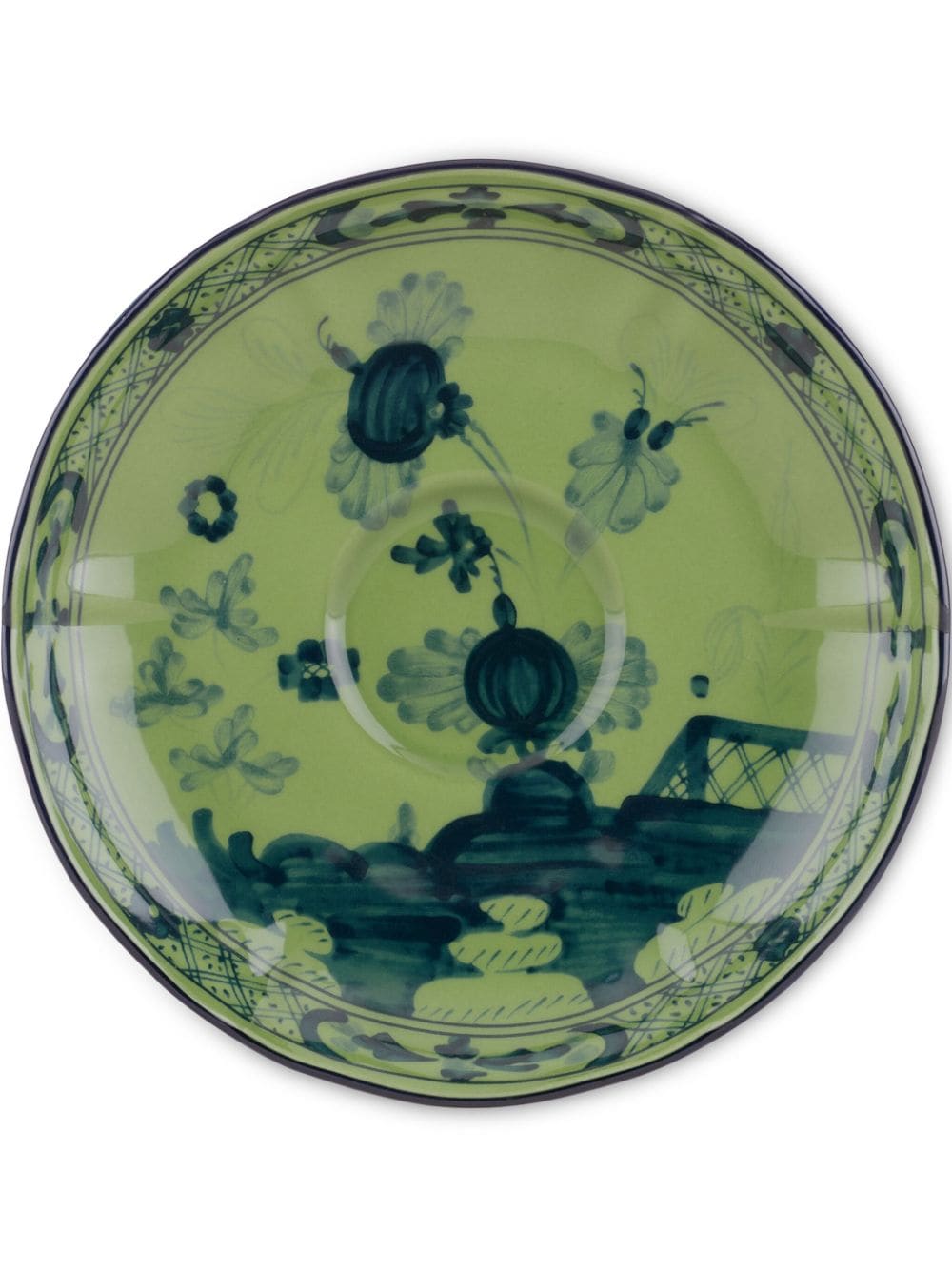 Ginori 1735 Oriente Italiano Coffee Saucer (13,5cm) In Green