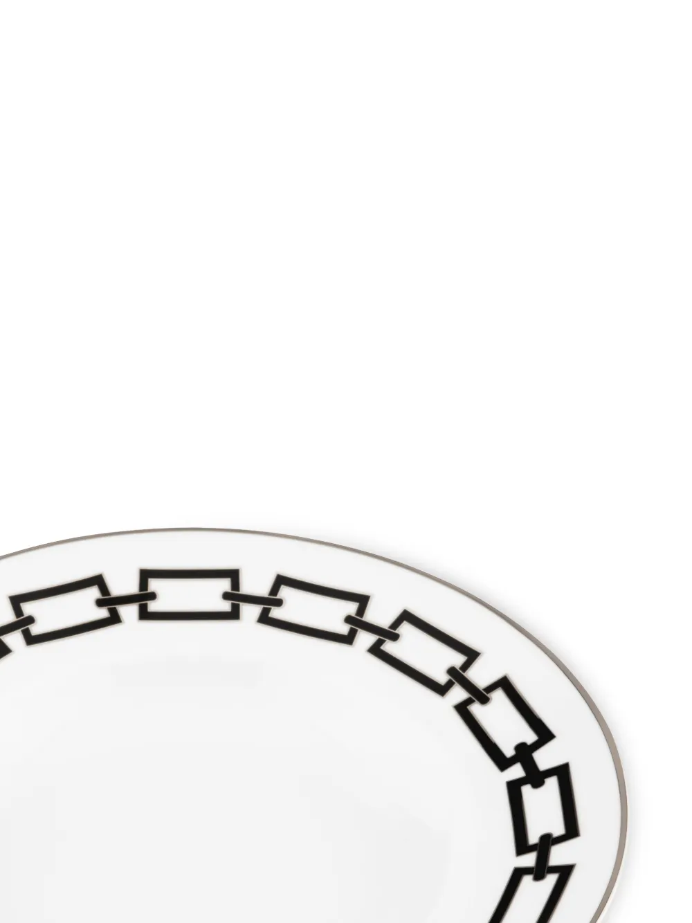 Ginori 1735 Catene Nero Soup Plate (24.5cm) In Weiss