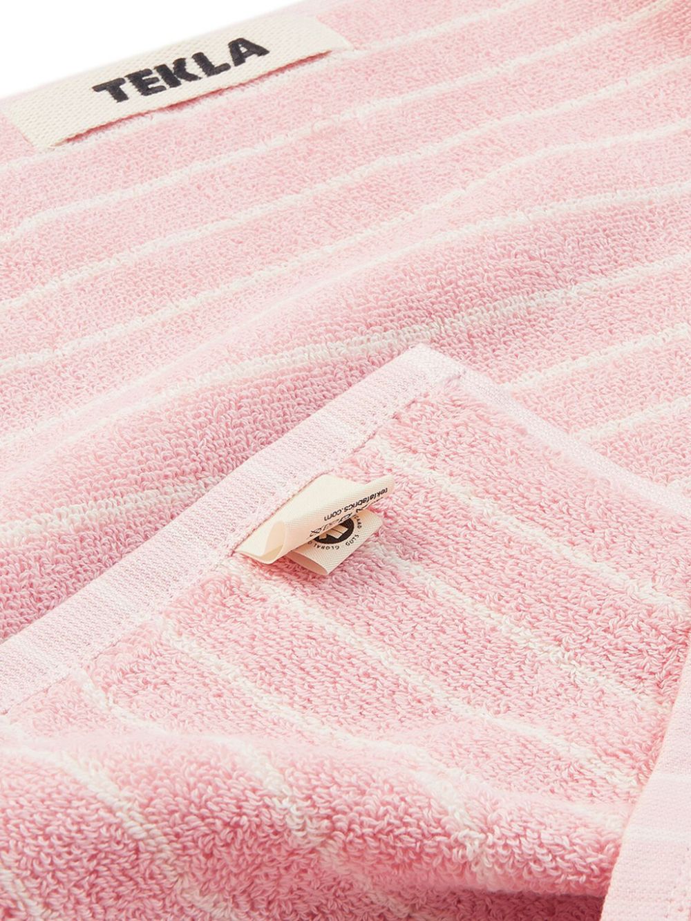 TEKLA striped bath towel - Roze