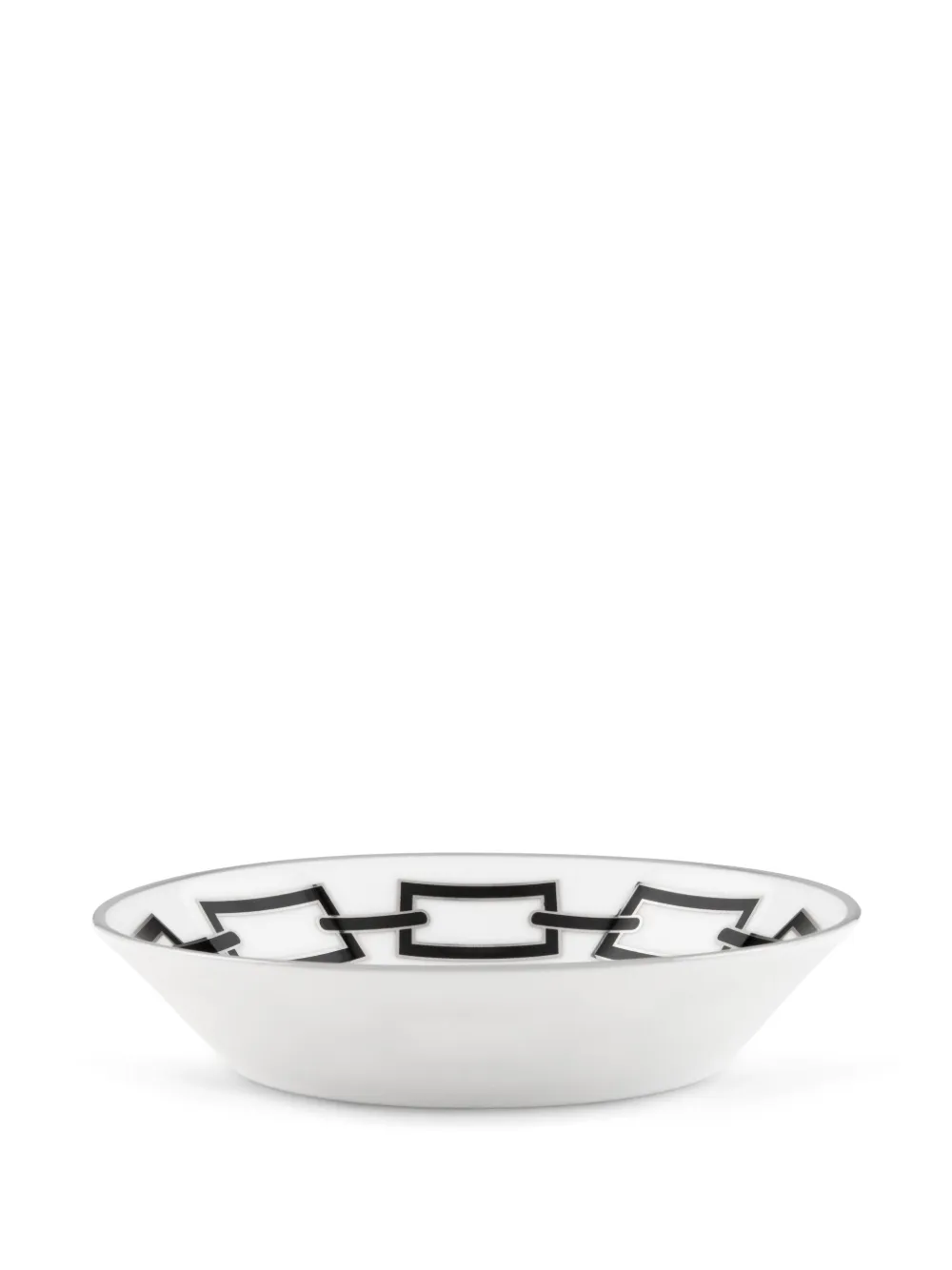 Ginori 1735 Catene Nero Saucer (13.5cm) In Weiss