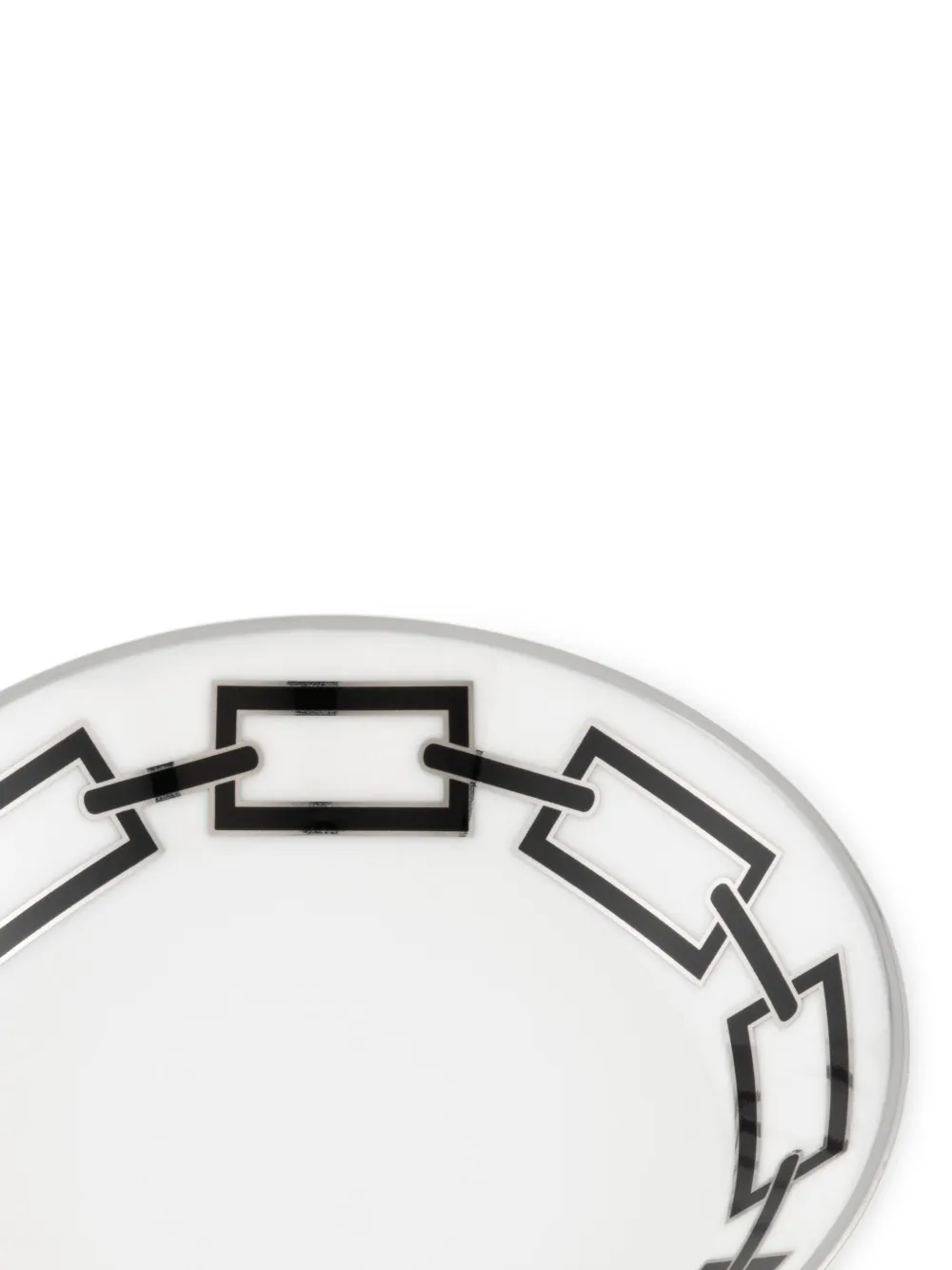 Ginori 1735 Catene Nero Saucer (13.5cm) In Weiss