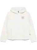 Ea7 Emporio Armani logo-patch hoodie - White
