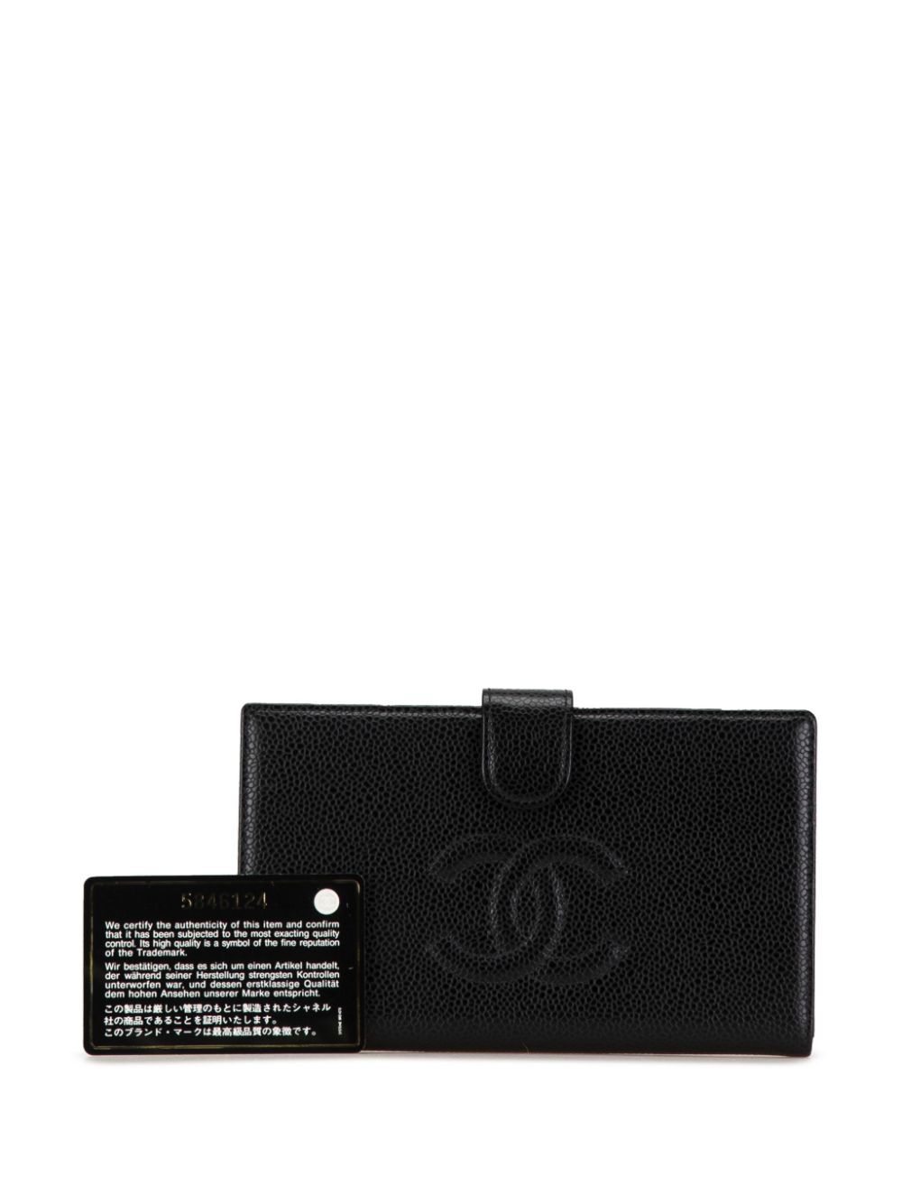 CHANEL 1997-1999 CC Caviar Wallet long wallets Women