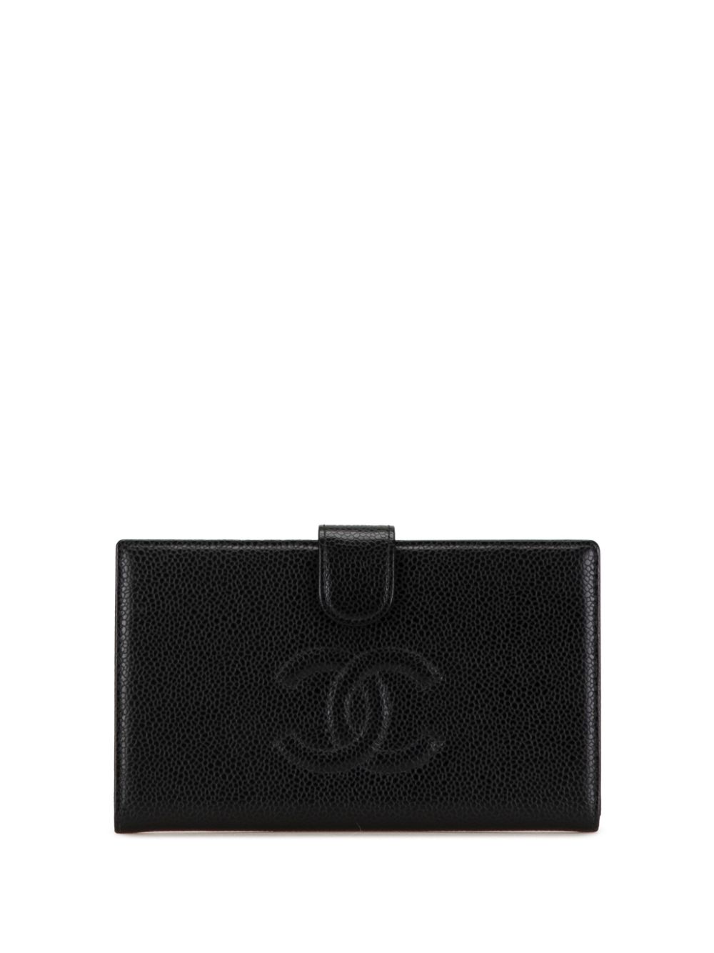 CHANEL 1997-1999 CC Caviar Wallet long wallets Women