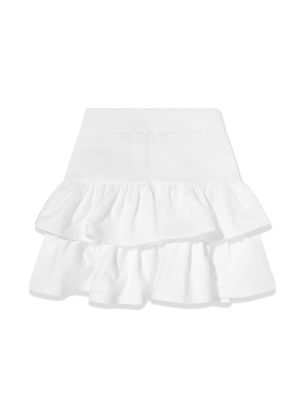 Moschino Kids logo-embroidered skirt - Wit