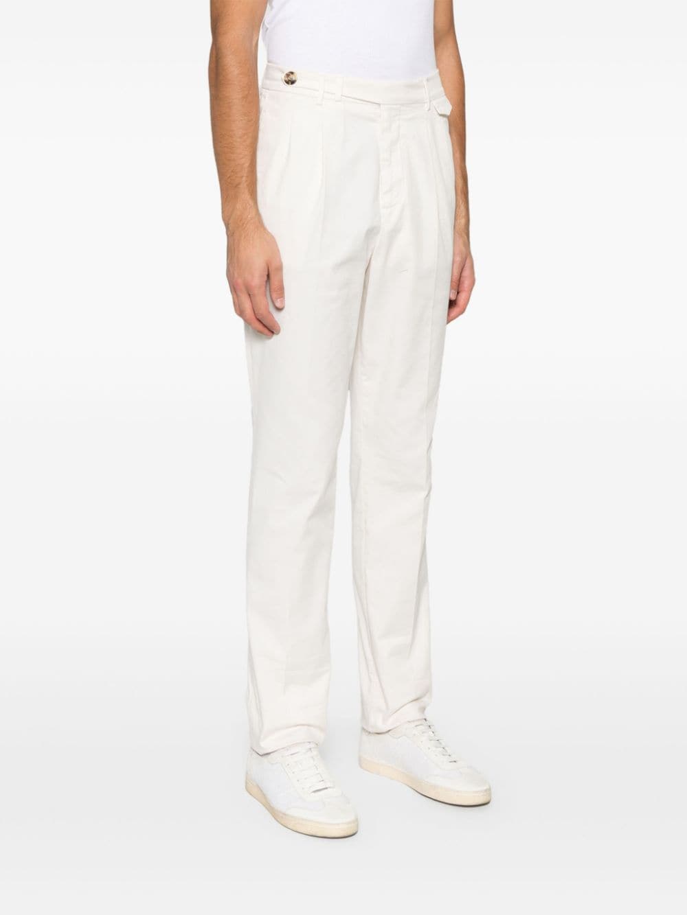 Shop Brunello Cucinelli Tailored Trousers In Weiss