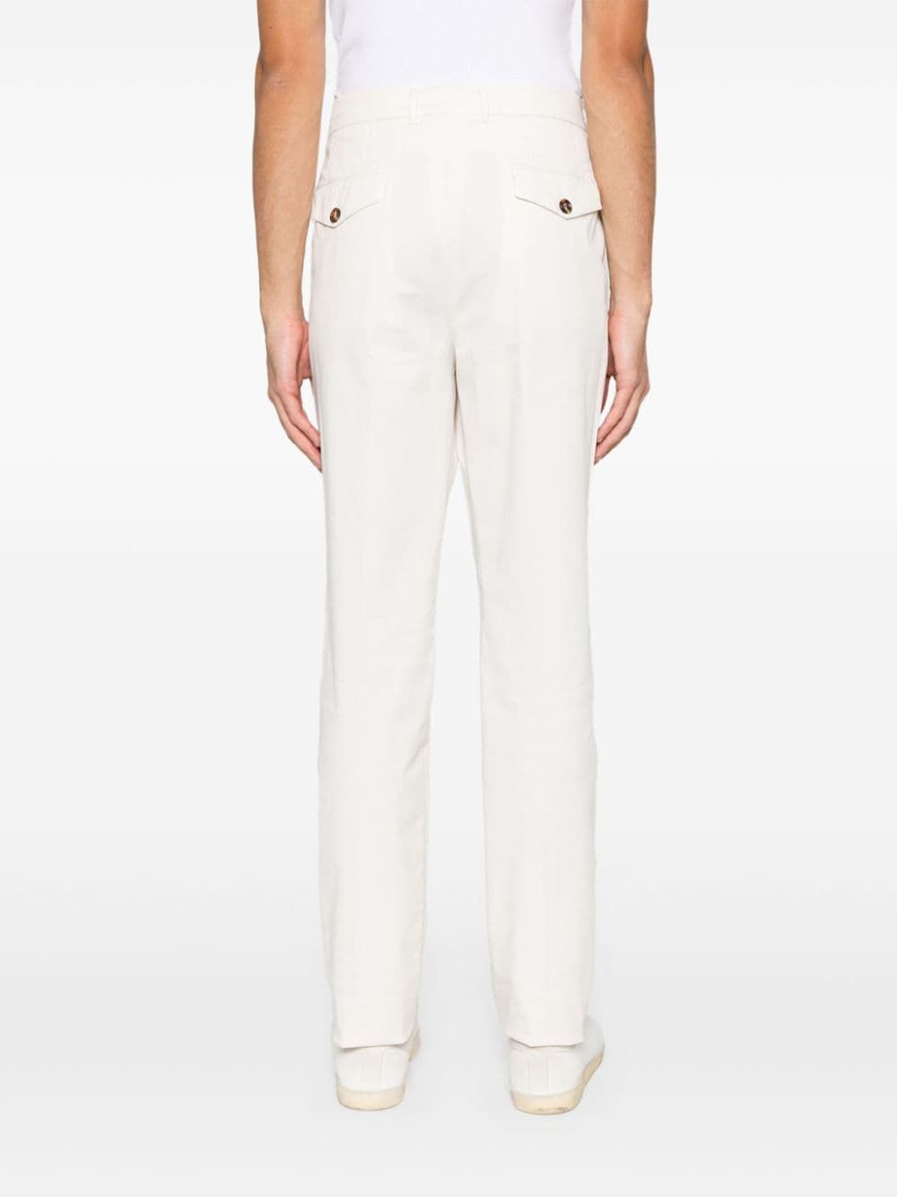 Shop Brunello Cucinelli Tailored Trousers In Weiss