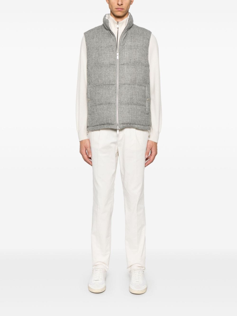 Shop Lardini Reversible Gilet In Grau