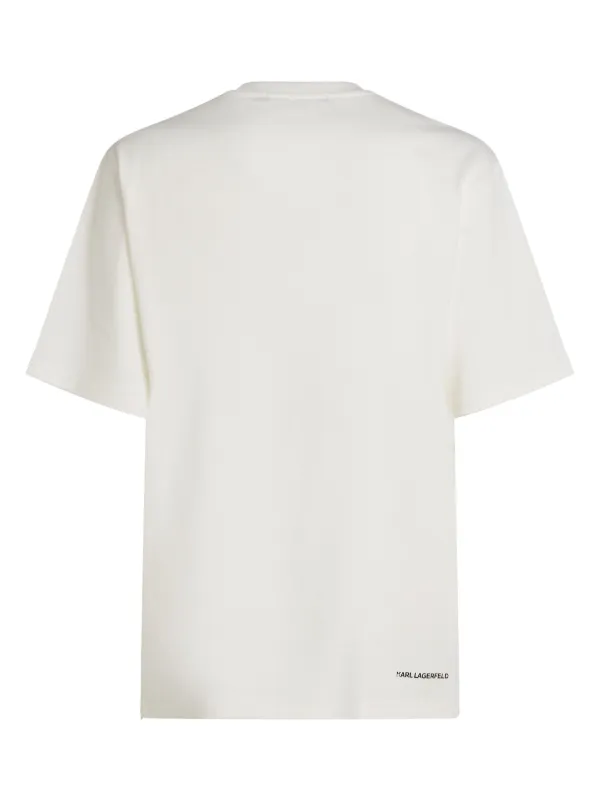 Karl Lagerfeld Logo Print t-shirt | White | FARFETCH JO