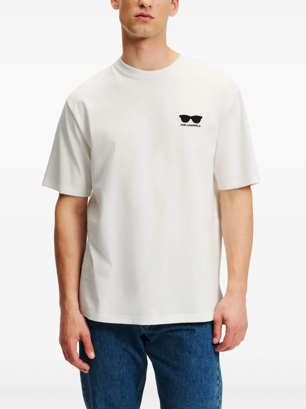 Karl Lagerfeld T-shirt met logoprint Wit
