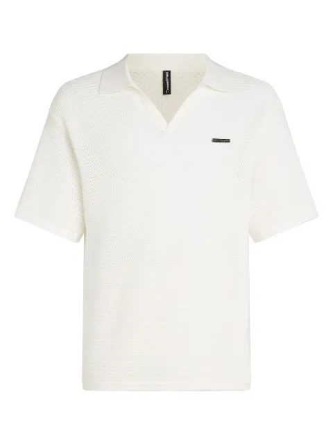 Karl Lagerfeld playera tipo polo de crochet