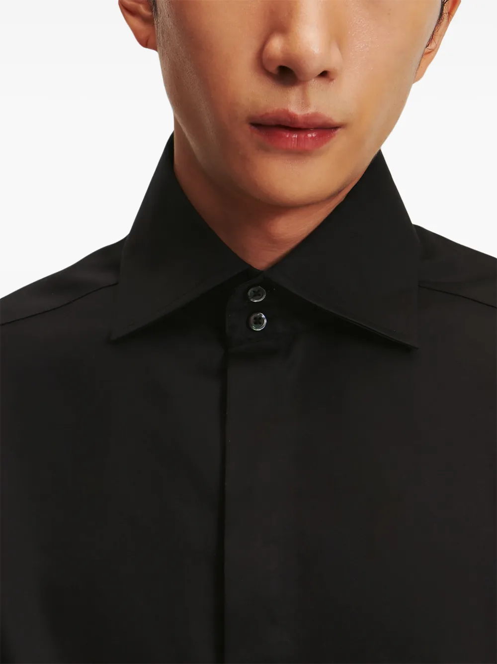 Karl Lagerfeld Essential overhemd met kraagdetail Zwart