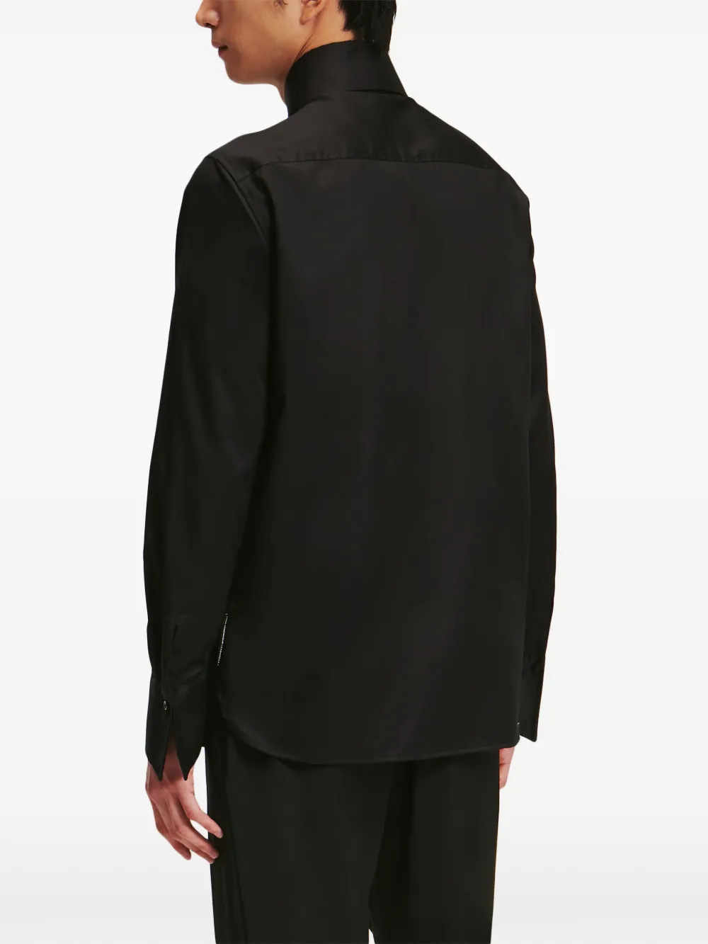 Karl Lagerfeld Essential overhemd met kraagdetail Zwart