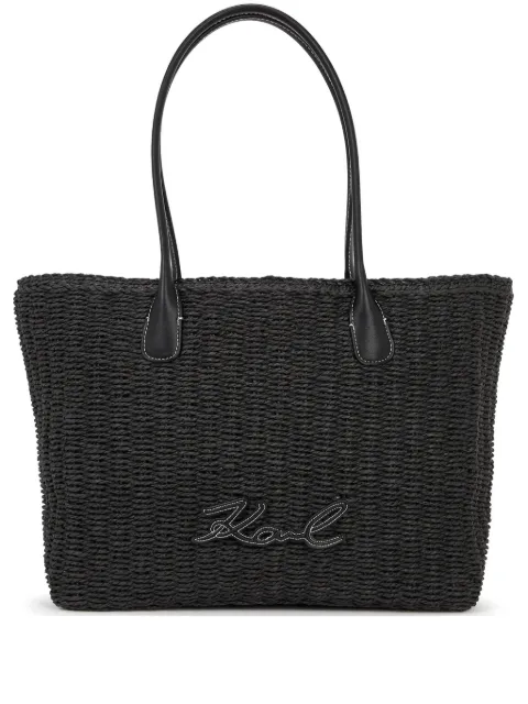 Karl Lagerfeld tote de playa Signature pequeña