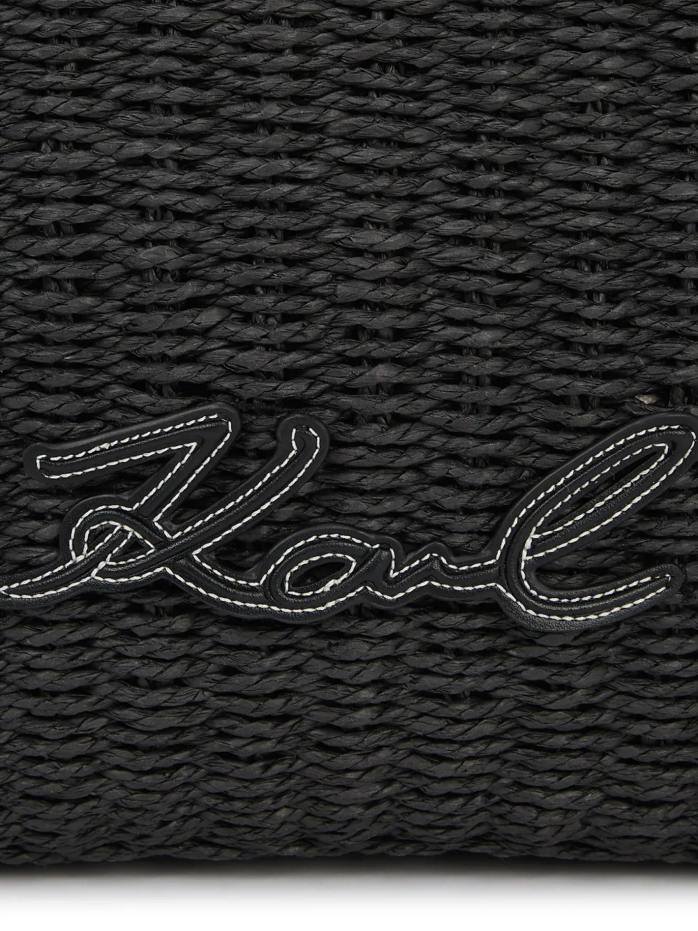 Karl Lagerfeld small Signature raffia beach tote bag | Bags | Image 4