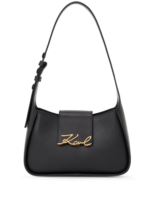 ショルダーバッグ・ポシェット KARL LAGERFELD Women Shoulder Bags A2W32022 999 Black Karl Lagerfeld Small Signature Shoulder Bag | Black | FARFETCH