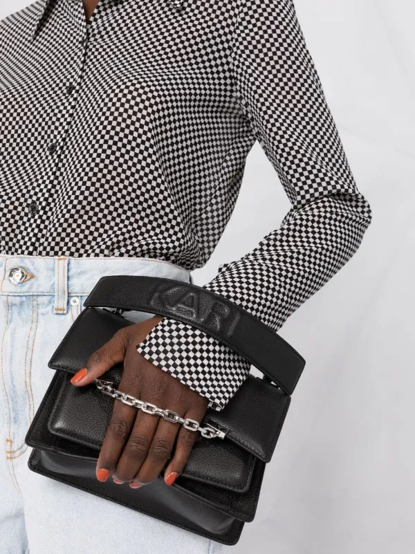 Karl Lagerfeld K/Seven Grainy Leather Shoulder Bag | Black | FARFETCH