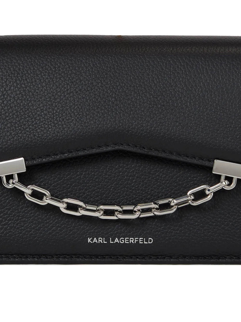 Karl Lagerfeld K/seven Grainy Leather Cross Body Bag In 999