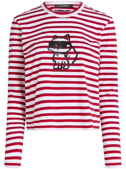 Karl Lagerfeld Ikon stripe-print t-shirt