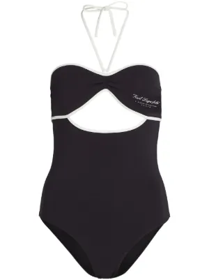 Courrèges Twist ワンピース水着 | ブラック | FARFETCH JP