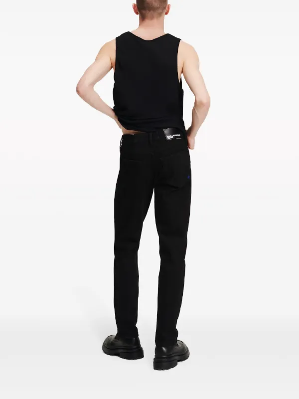 Karl Lagerfeld Jeans mid-rise slim-fit Jeans | Black | FARFETCH