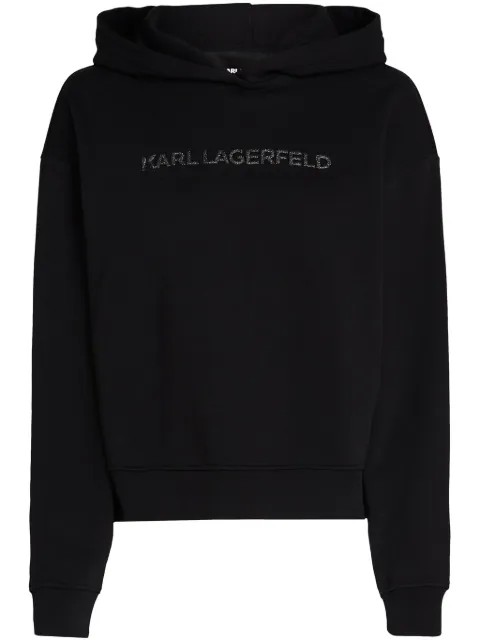 Karl Lagerfeld glitter logo hoodie