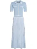 Karl Lagerfeld essential pleated knitted dress - Blue