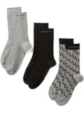 Karl Lagerfeld K/Monogram organic cotton socks (pack of three) - Grey