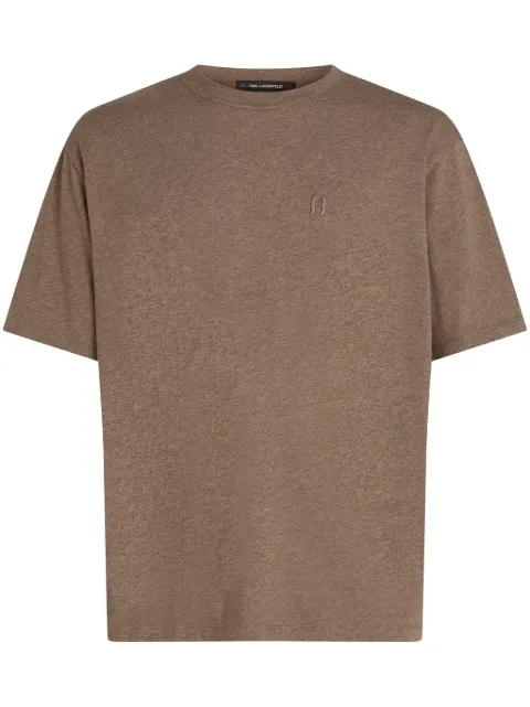 Karl Lagerfeld playera con monograma bordado