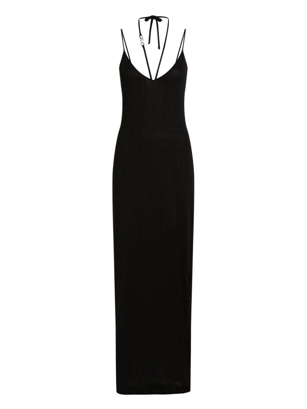 Karl Lagerfeld Signature-plaque dress - Black