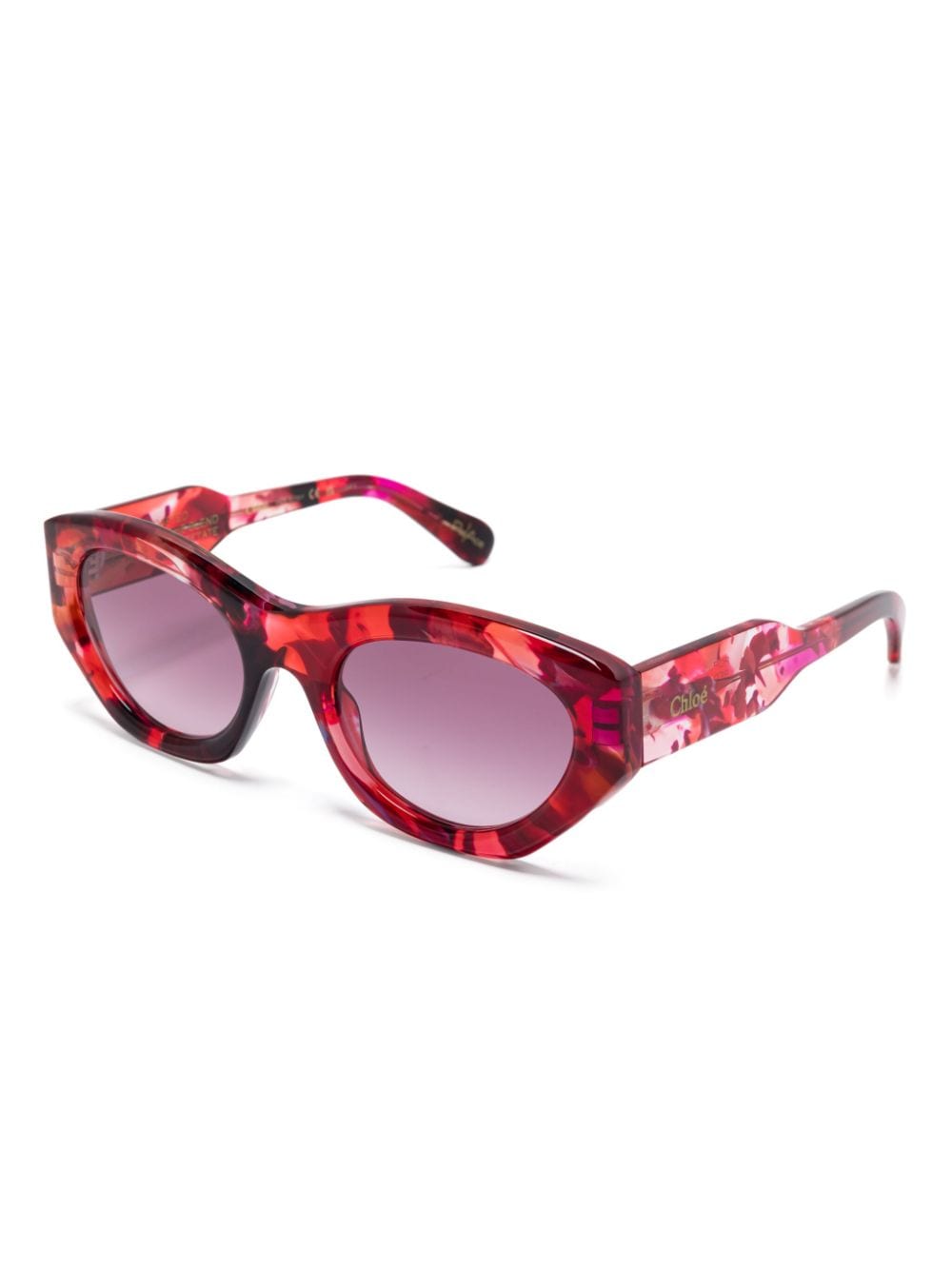 Chloé Eyewear Zonnebril met cat-eye montuur - Rood