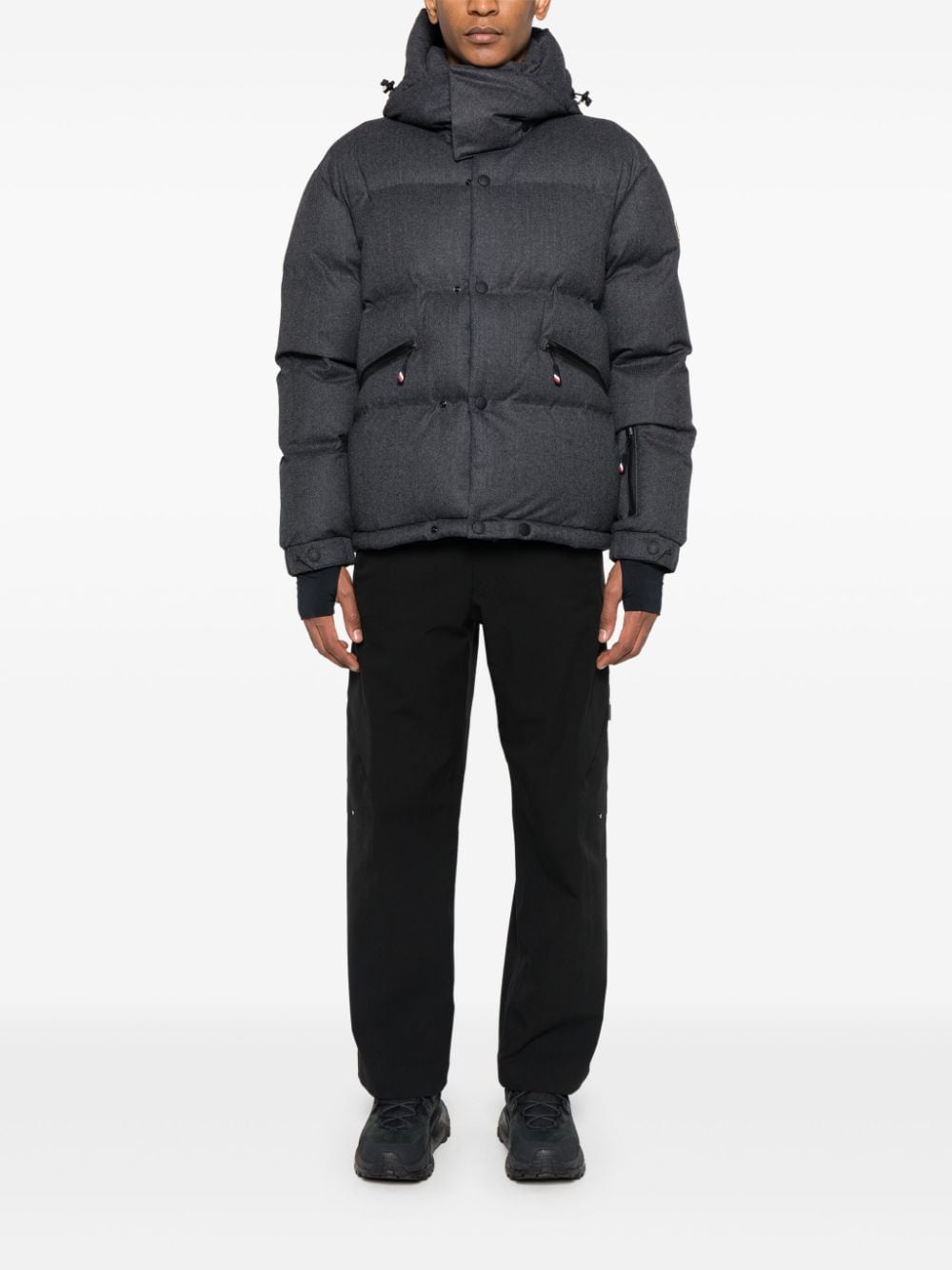 Shop Moncler Krun Ski Jacket In Grey