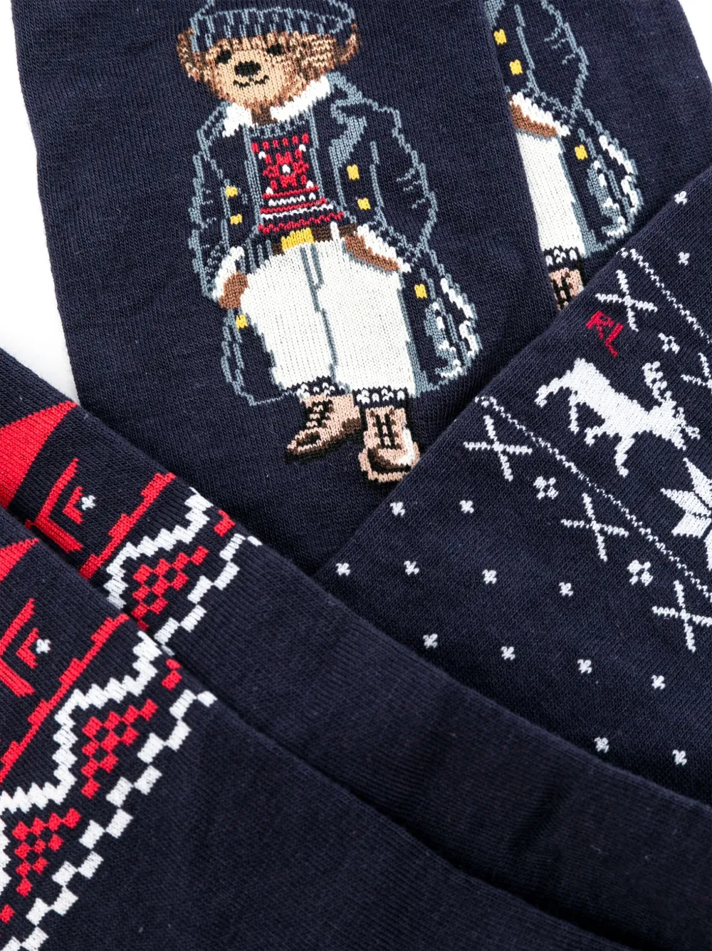 Polo Ralph Lauren Polo Bear Socks (pack Of Three) In Blue