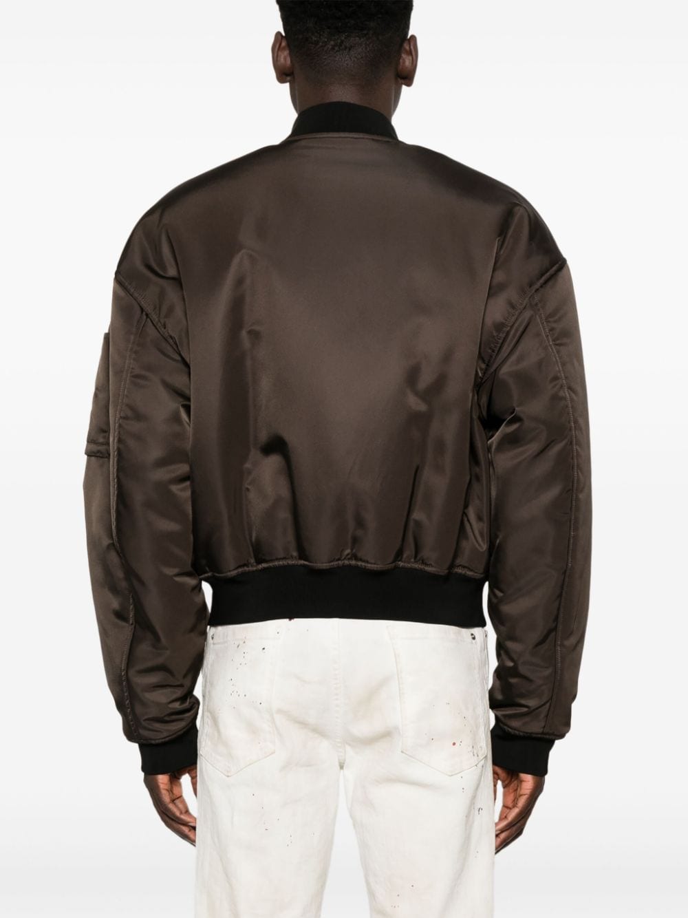 Shop Dsquared2 80's Bomber Jacket In Brown