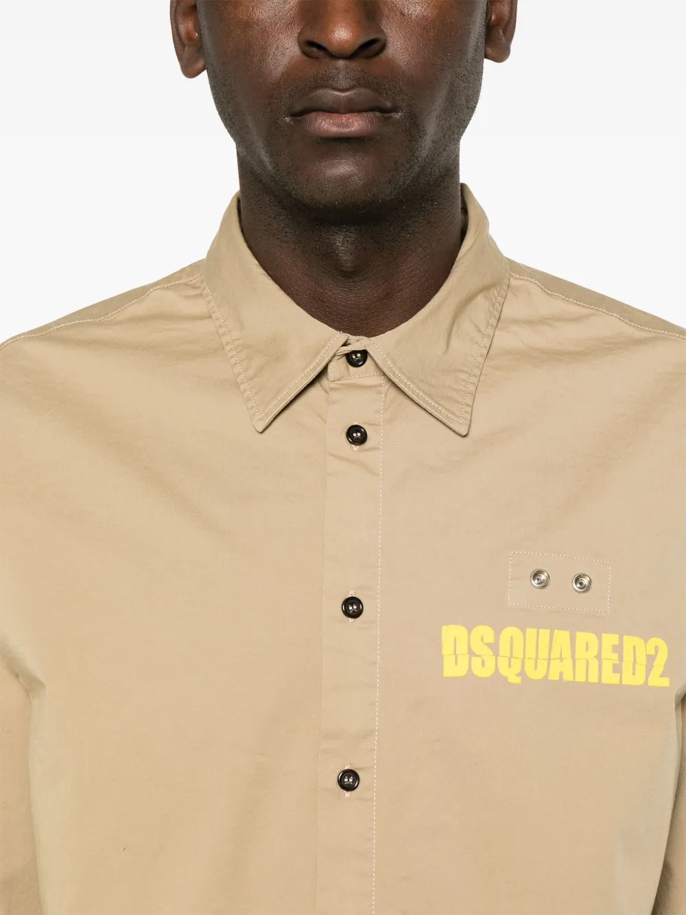 DSQUARED2 Robuust overhemd Beige