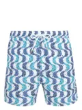 Amir Slama wave-print swim shorts - Blue