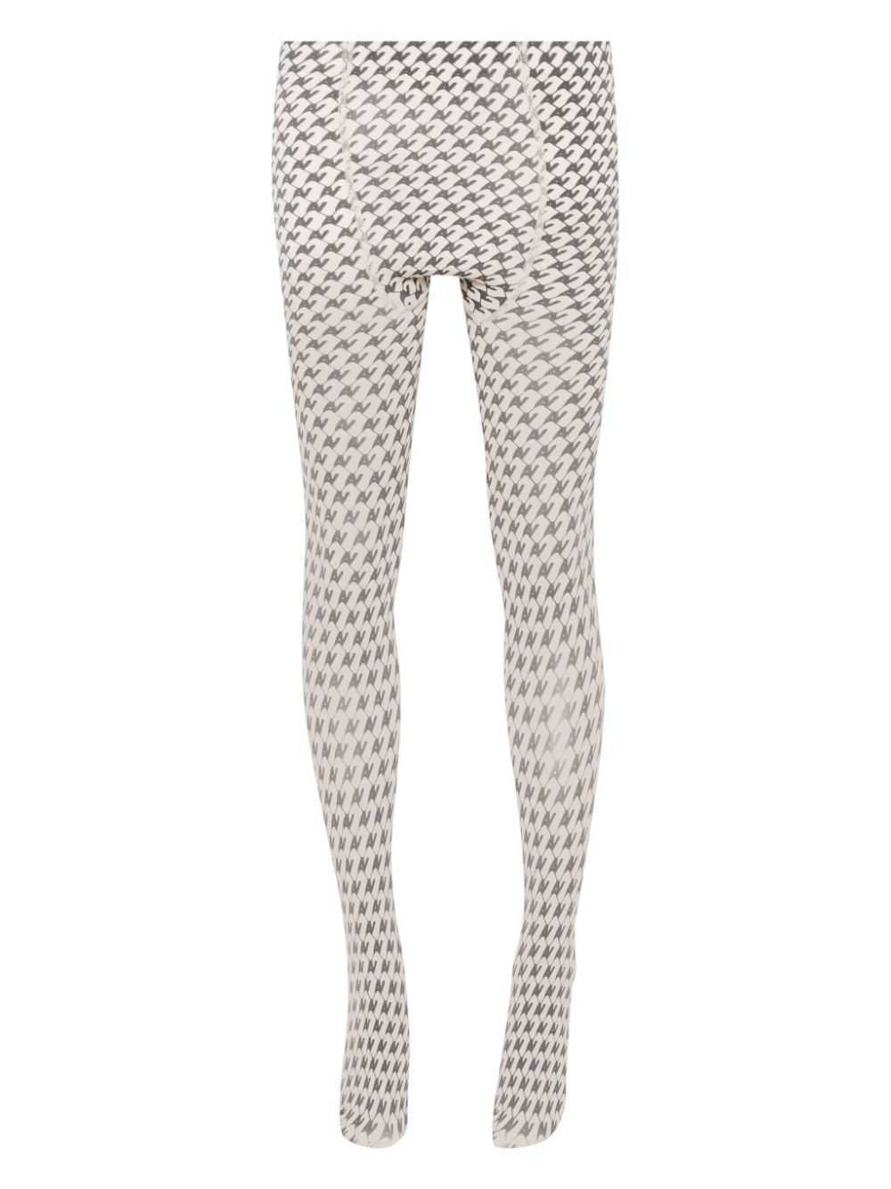 AVAVAV monogram-print tights - Neutrals