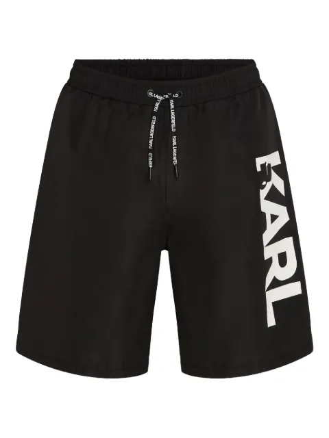 Karl Lagerfeld logo-print swim shorts