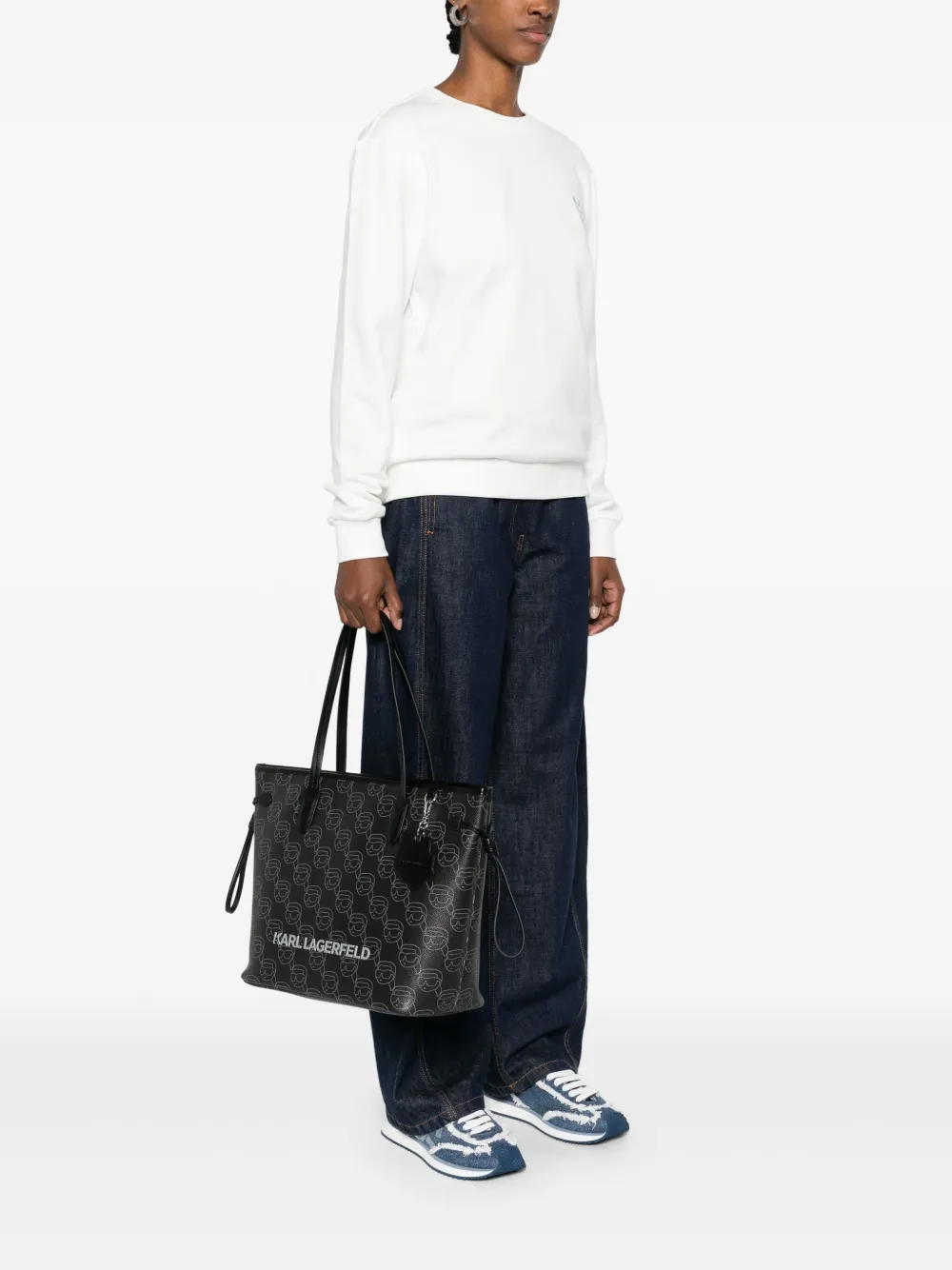 Karl Lagerfeld Grote shopper met Ikon-monogram Zwart