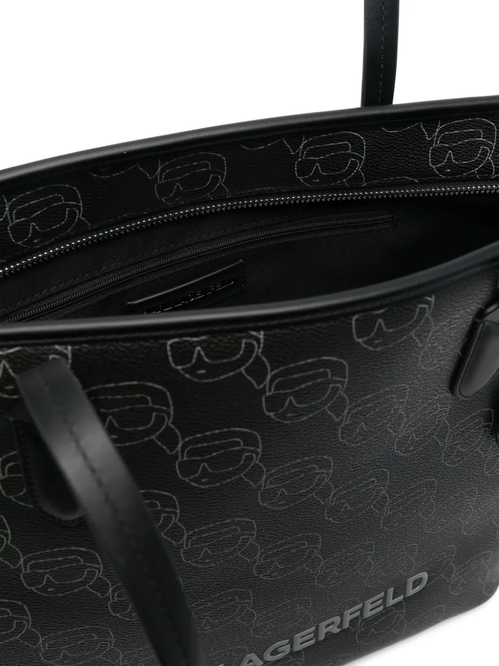 Karl Lagerfeld Grote shopper met Ikon-monogram Zwart