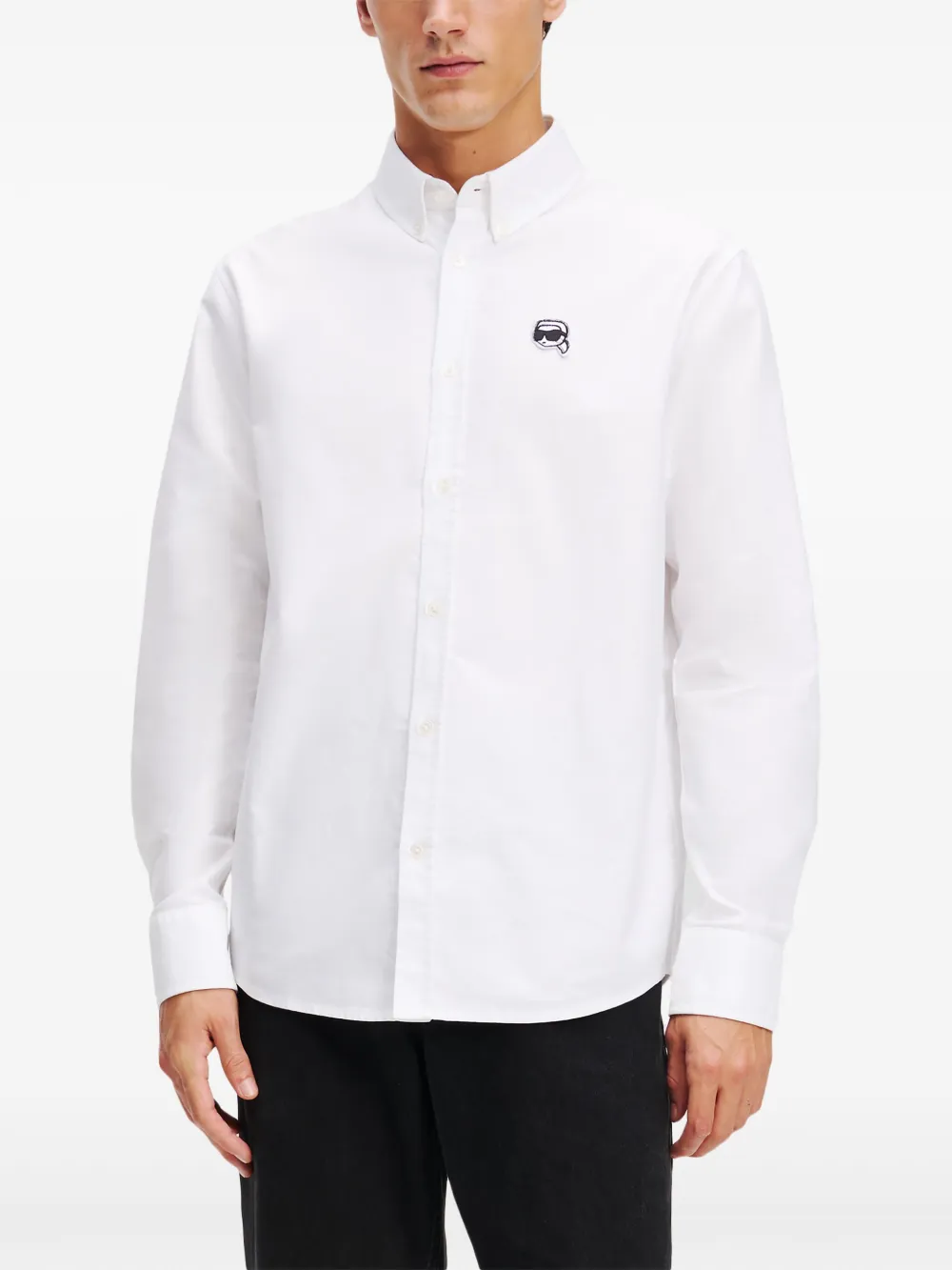 Karl Lagerfeld Ikon Oxford overhemd Wit