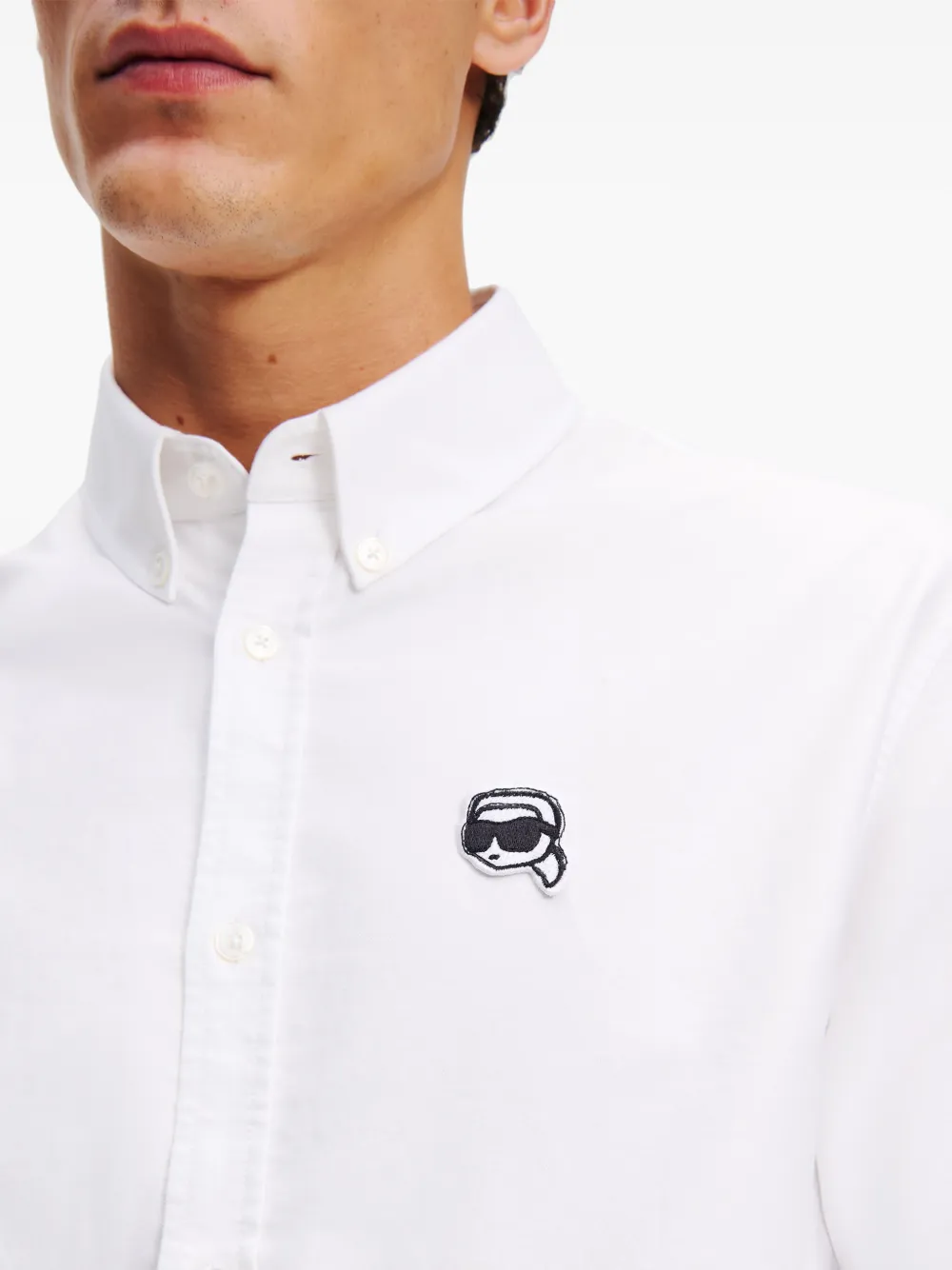Karl Lagerfeld Ikon Oxford overhemd Wit