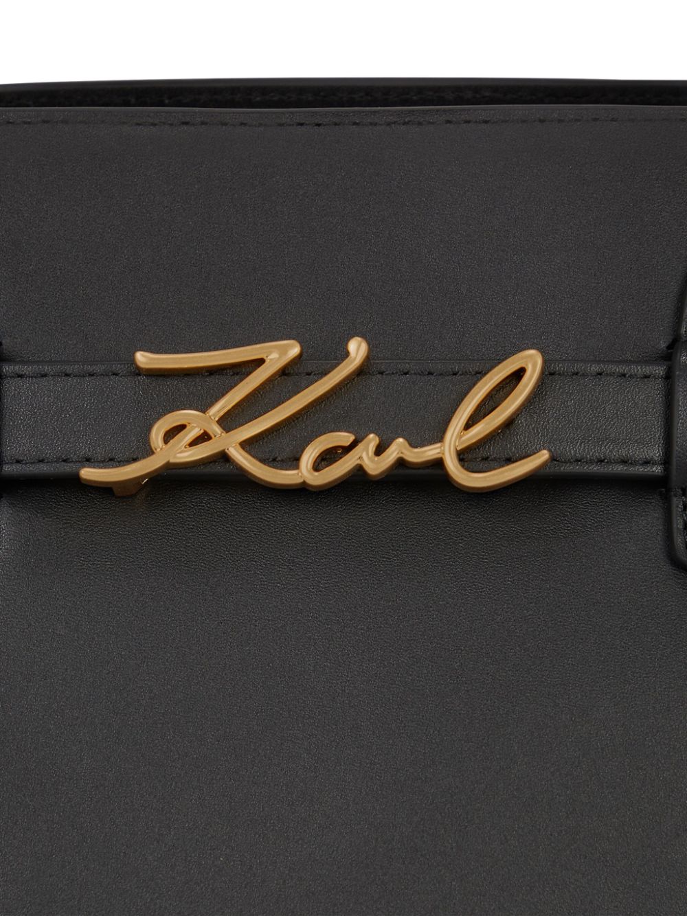 Karl Lagerfeld logo-lettering leather tote bag WOMEN