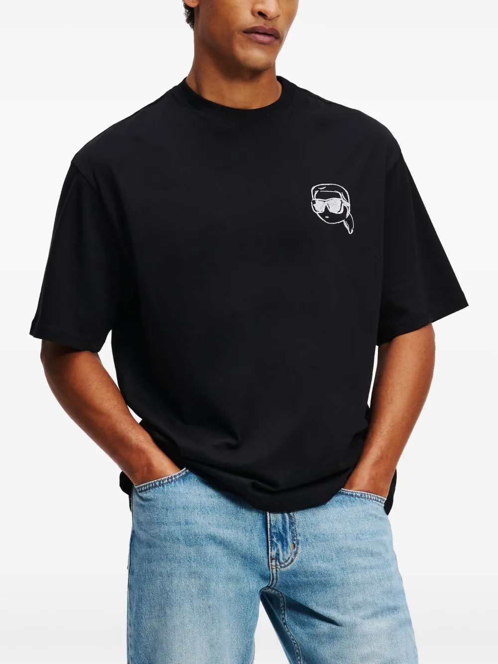 Karl Lagerfeld Ikon T-shirt Zwart