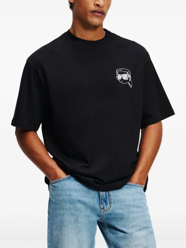 Karl Lagerfeld Ikon T-shirt | Black | FARFETCH JO