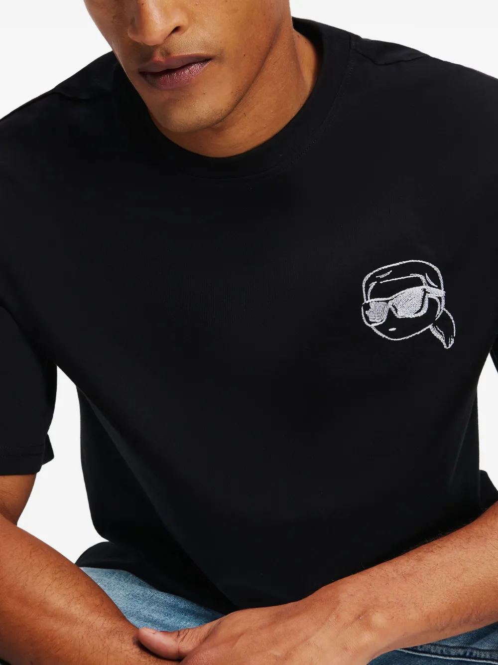Karl Lagerfeld Ikon T-shirt Zwart