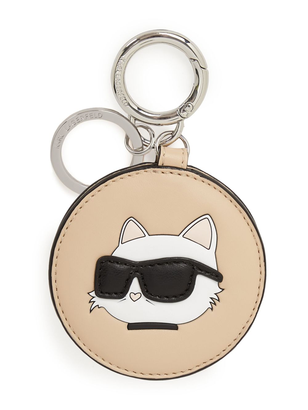 Karl Lagerfeld Ikon Mirror Keychain In Neutral