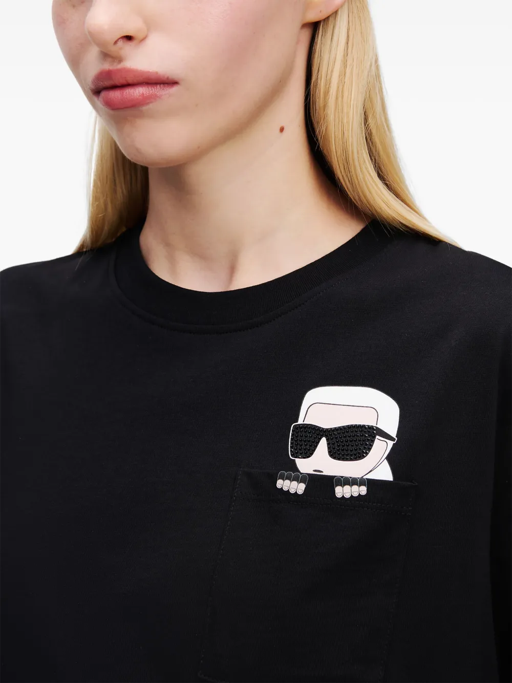 Karl Lagerfeld Ikon T-shirt Zwart